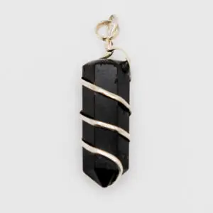 Black Tourmaline Diode Pendant - Holiday Sale 30% Off